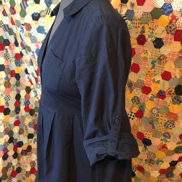 H&M | navy shirt dress - Picture 2 of 8